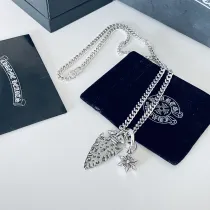 クロムハーツネックレス CHROMEHEARTS2022新作ヘキサグラムカットヘッドダブルペンダントネックレス