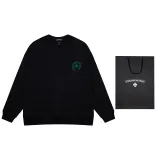 クロムハーツ 服 CHROMEHEARTS2022秋冬新作ホースシュークロスグラフィティ発光反射レトロウォッシュラウンドネックセーター