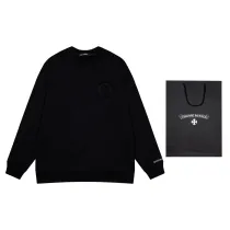 クロムハーツ 服 CHROMEHEARTS 2022 秋冬新作レーザー焼花アップリケ刺繍ラウンドネックセーター
