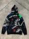 クロムハーツ 服 CHROMEHEARTS 2022新作 クロスサンスクリットホースシュー フルロゴ グラフィティプリント フーデッドセーター