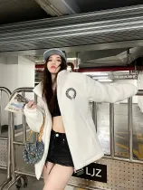 クロムハーツ 服 CHROMEHEARTS2022新作バックホースシュープリント刺繍ラムベルベットジャケット