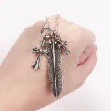 クロムハーツネックレス CHROMEHEARTS2022新作クロスフェザーチェーン