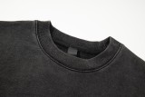 クロムハーツ 服 CHROMEHEARTS2022 新作 オーバーラップクロスアップリケ刺繍 ウォッシュウォーターで古めかしいラウンドネックセーター