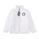 クロムハーツ 服 CHROMEHEARTS2022新作バックホースシュープリント刺繍ラムベルベットジャケット
