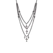 クロムハーツネックレス CHROMEHEARTS2022新作クロス三層チェーンセット