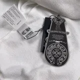 クロムハーツ 服 CHROMEHEARTS 2022新作 クロスサンスクリットホースシュー フルロゴ グラフィティプリント フーデッドセーター