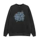 クロムハーツ 服 CHROMEHEARTS2022 新作 ブルー シャドークロスプリントウォッシュ オールドラウンドネックセーター