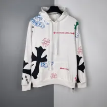 クロムハーツ 服 CHROMEHEARTS 2022新作 クロスサンスクリットホースシュー フルロゴ グラフィティプリント フーデッドセーター