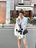 クロムハーツ 服 CHROMEHEARTS 2022新作 クロスサンスクリットホースシュー フルロゴ グラフィティプリント フーデッドセーター
