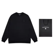 クロムハーツ 服 CHROMEHEARTS 2022 秋冬新作レーザー焼花アップリケ刺繍ラウンドネックセーター