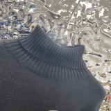 クロムハーツ 服 CHROMEHEARTS2022新作ニットタートルネックレザー刺繍クロスセーター