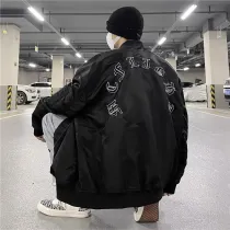 クロムハーツ 服 CHROMEHEARTS2022新作海外梵字刺繍ベースボールジャケット