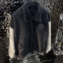 クロムハーツ 服 CHROMEHEARTS2022新作重工刺繍ラビットミンクジャケット