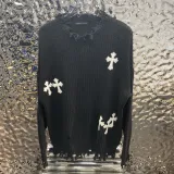 クロムハーツ 服 CHROMEHEARTS2022新作ニット刺繍クロスセーター