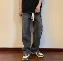 クロムハーツ 服 CHROMEHEARTS2022 新作 ハイストリート クロワ 刺繍 サンスクリット アメリカン ストリート ジーンズ