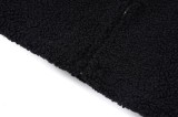 クロムハーツ 服 CHROMEHEARTS2022新作ホースシュープリントパッチレザークロス刺繍ラムベルベットフード付きジャケット