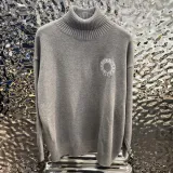 クロムハーツ 服 CHROMEHEARTS2022新作ニットタートルネックレザー刺繍クロスセーター