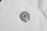 クロムハーツ 服 CHROMEHEARTS2022新作フラワーアームカラーホースシュークロスレタープリント長袖Tシャツ