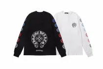 クロムハーツ 服 CHROMEHEARTS2022新作フラワーアームカラーホースシュークロスレタープリント長袖Tシャツ