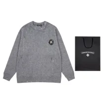 クロムハーツ 服 CHROMEHEARTS2022秋冬新作クロス刺繍アルファベットプリントラウンドネックセーター