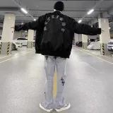 クロムハーツ 服 CHROMEHEARTS2022新作海外梵字刺繍ベースボールジャケット