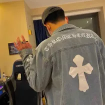 クロムハーツ 服 CHROMEHEARTS2022 新作 裏クロス デニムジャケット コート