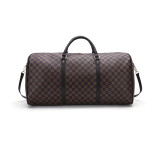 RICHPORTS Checkered  Fashion Quality Travel Bag Women PU Leather Gym Bags Hand Luggage For Men Duffle Bag