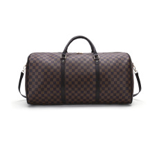RICHPORTS Checkered  Fashion Quality Travel Bag Women PU Leather Gym Bags Hand Luggage For Men Duffle Bag