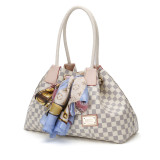 RICHPORTS  Checkered Women PU Totes Designers Luxury Handbags Women Shoulder Bags Female Top-handle Bags Fashion  Handbags