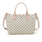 RICHPORTS Checkered Fashion Casual Shoulder Bag Handle Bag Lady Big Capacity Shopping Purse PU Leather Top Famous Designer Female Tote