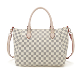 RICHPORTS Checkered Fashion Casual Shoulder Bag Handle Bag Lady Big Capacity Shopping Purse PU Leather Top Famous Designer Female Tote