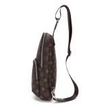 RICHPORTS Men's Classic Leather Handbags Simple Casual Crossbody Bags Male Fashion Top Brand Messenger Sling Bags Men's Chest Bags