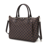 RICHPORTS Checkered Fashion Casual Shoulder Bag Handle Bag Lady Big Capacity Shopping Purse PU Leather Top Famous Designer Female Tote