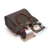 RICHPORTS Checkered Fashion Casual Shoulder Bag Handle Bag Lady Big Capacity Shopping Purse PU Leather Top Famous Designer Female Tote