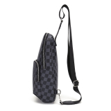 RICHPORTS Men's Classic Leather Handbags Simple Casual Crossbody Bags Male Fashion Top Brand Messenger Sling Bags Men's Chest Bags