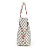RICHPORTS  Checkered Women Top Famous Designer Leather Handbags Luxury Shoulder Bags Classic Tote For Lady Large Capacity Shopping Travel Handle Totes Bags