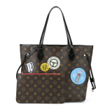 RICHPORTS  Checkered Women Top Famous Designer Leather Handbags Luxury Shoulder Bags Classic Tote For Lady Large Capacity Shopping Travel Handle Totes Bags