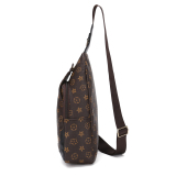 RICHPORTS  Checkered Men's Crossbody Chest Bags Casual Leather Sports Sling Bags Fashion Famous Designer Phones Beslt Bags Purse For Men