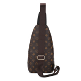 RICHPORTS  Checkered Men's Crossbody Chest Bags Casual Leather Sports Sling Bags Fashion Famous Designer Phones Beslt Bags Purse For Men