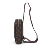 RICHPORTS  Checkered Crossbody Bags Fashion Sling BagLeather Classic Pattern Chest Bags For Male Purse