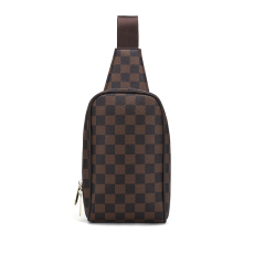 RICHPORTS  Checkered 2020 New Arrival Men's Handbags Casual Daily Crossbody Bags Fashion Leather Classic Pattern Chest Bags For Male Purse