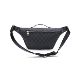 RICHPORTS  Checkered Unisex Leather Beslt Bags Chest Bag Female Pu Messenger Handbag Fashion High Quality Shoulder Phone Purse Crossbody Bags