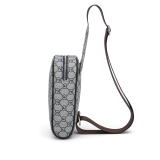RICHPORTS  Checkered Crossbody Bags Fashion Sling BagLeather Classic Pattern Chest Bags For Male Purse