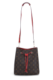 RICHPORTS Women Handbags Set Top Brand Designer Two Pieces Bucket Bags Fashion PU Leather Crossbody Bags Big Capacity Shopping Street Shoulder Bags