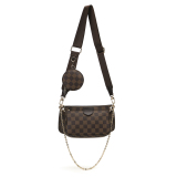 RICHPORTS  Checkered Women Three Pieces Crossbody Bags Lady Fashion Leather Handbags With Coin Purse Luxury Top Brand  Shoulder Bags