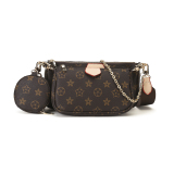 RICHPORTS  Checkered Women Three Pieces Crossbody Bags Lady Fashion Leather Handbags With Coin Purse Luxury Top Brand  Shoulder Bags