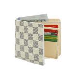 RICHPORTS  Checkered Wallet Unisex Short Leather Horizontal Section New Wave Old Flower Checkerboard Wallet Big-name Wallet Multi-functional Small Wallet