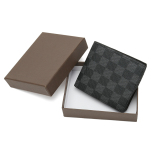 RICHPORTS  Checkered Wallet Unisex Short Leather Horizontal Section New Wave Old Flower Checkerboard Wallet Big-name Wallet Multi-functional Small Wallet