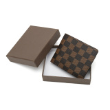 RICHPORTS  Checkered Wallet Unisex Short Leather Horizontal Section New Wave Old Flower Checkerboard Wallet Big-name Wallet Multi-functional Small Wallet