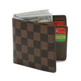 RICHPORTS  Checkered Wallet Unisex Short Leather Horizontal Section New Wave Old Flower Checkerboard Wallet Big-name Wallet Multi-functional Small Wallet